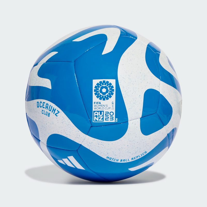 Adidas ลูกฟุตบอล Oceaunz Club Ball | Bright Blue / White ( HZ6933 ) - Image 2