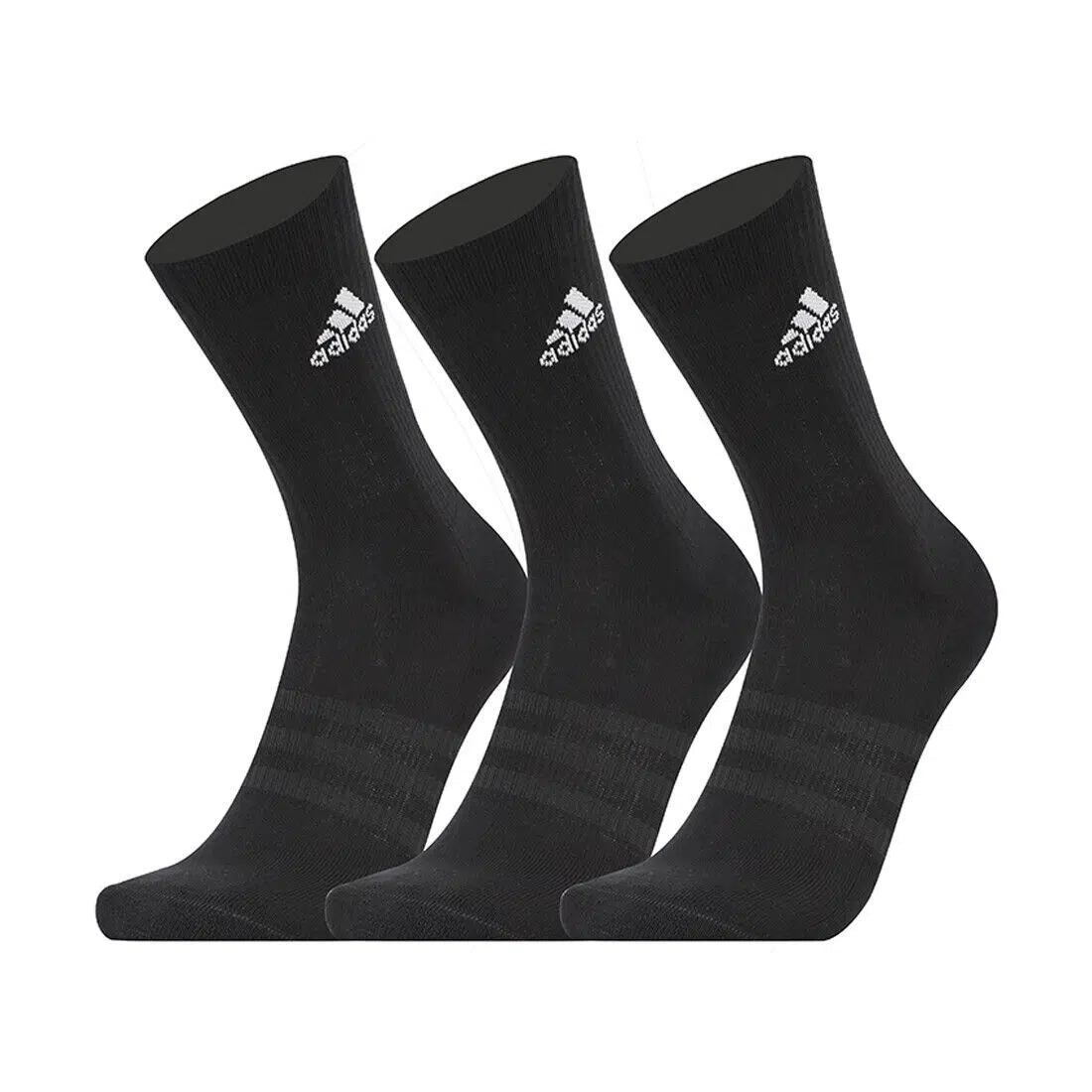 Adidas ถุงเท้า Cushioned Crew Socks 3 Pairs | Black/White ( IC1310 ) - Image 10