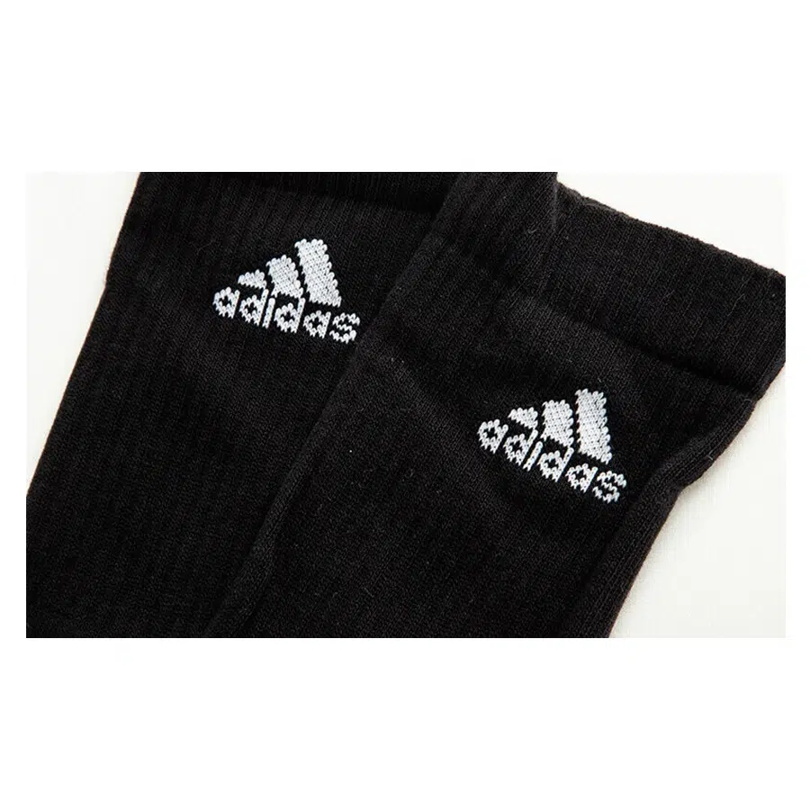 Adidas ถุงเท้า Cushioned Crew Socks 3 Pairs | Black/White ( IC1310 ) - Image 14
