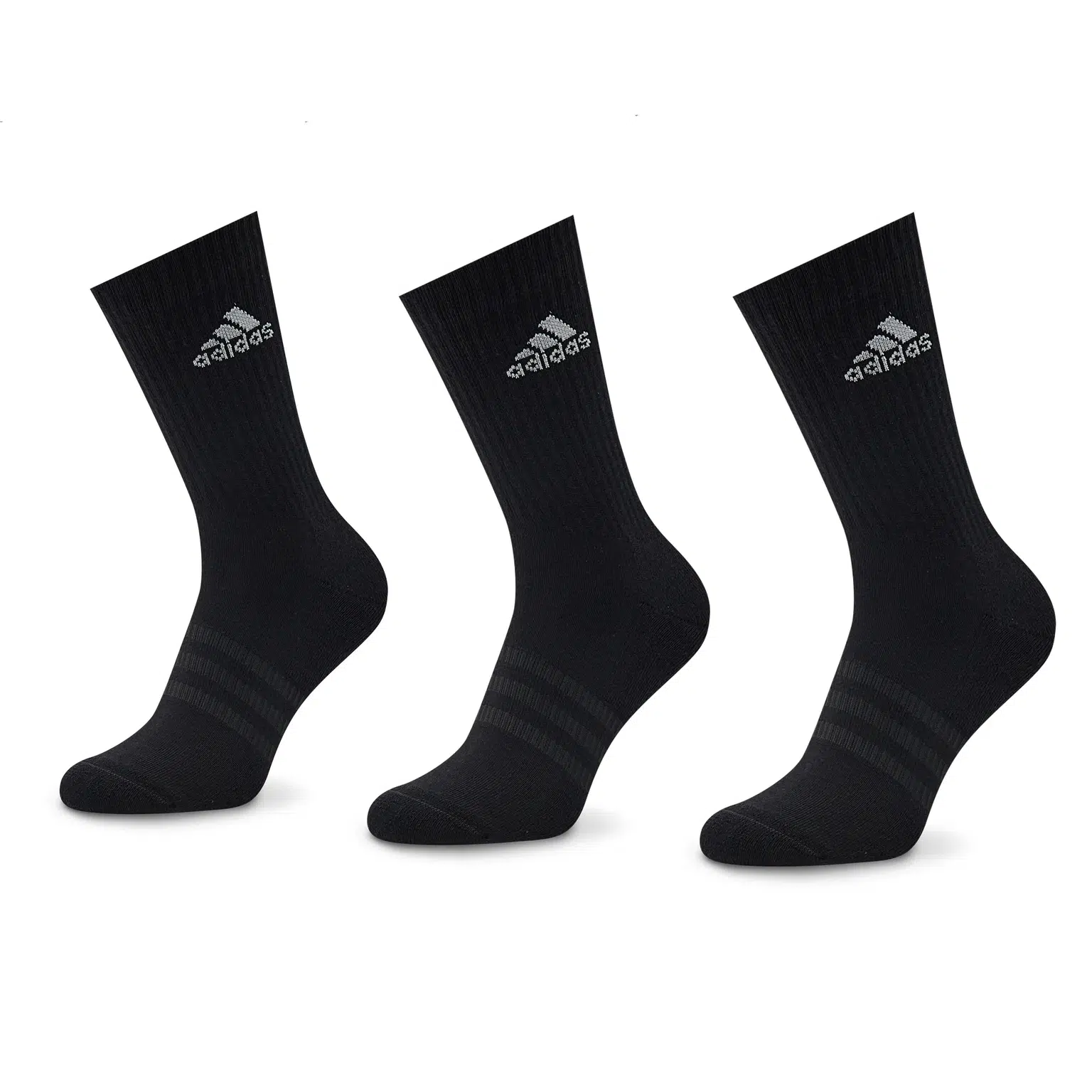 Adidas ถุงเท้า Cushioned Crew Socks 3 Pairs | Black/White ( IC1310 ) - Image 16