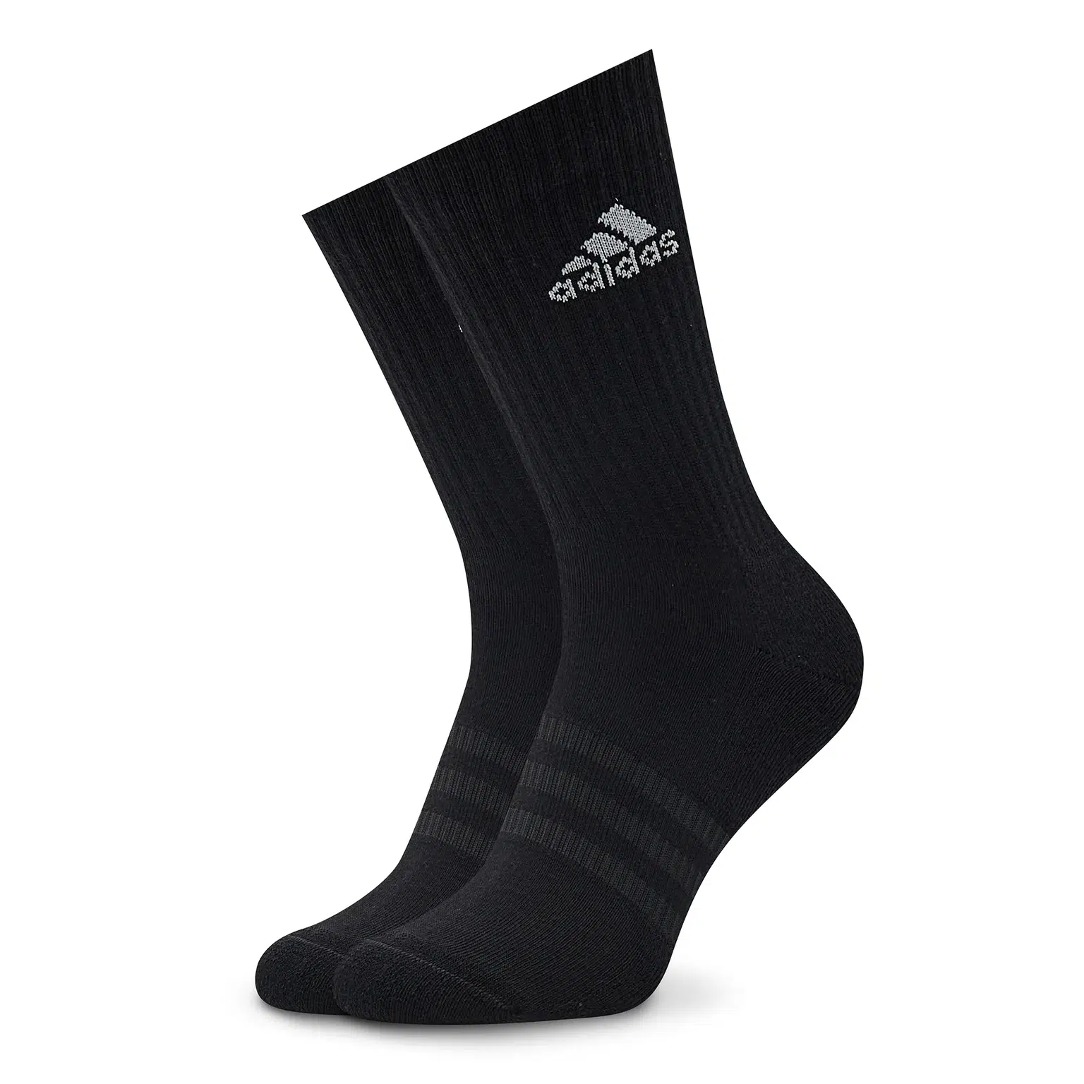 Adidas ถุงเท้า Cushioned Crew Socks 3 Pairs | Black/White ( IC1310 ) - Image 17