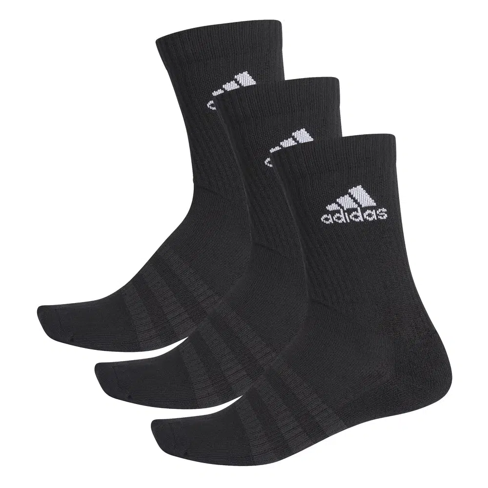 Adidas ถุงเท้า Cushioned Crew Socks 3 Pairs | Black/White ( IC1310 ) - Image 21