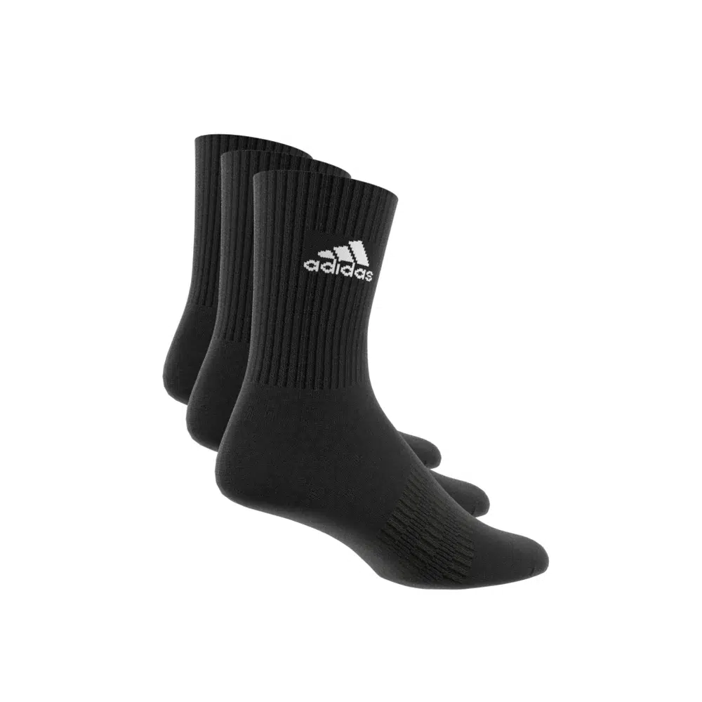 Adidas ถุงเท้า Cushioned Crew Socks 3 Pairs | Black/White ( IC1310 ) - Image 24