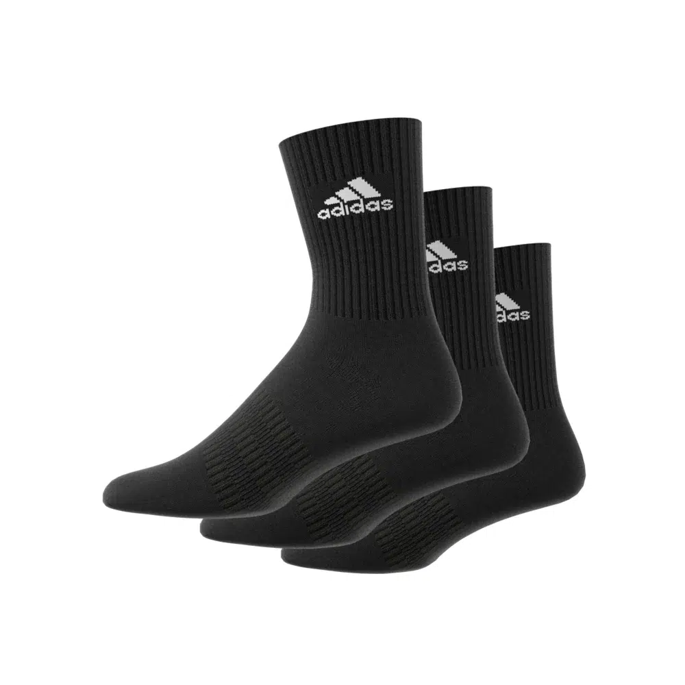 Adidas ถุงเท้า Cushioned Crew Socks 3 Pairs | Black/White ( IC1310 ) - Image 27