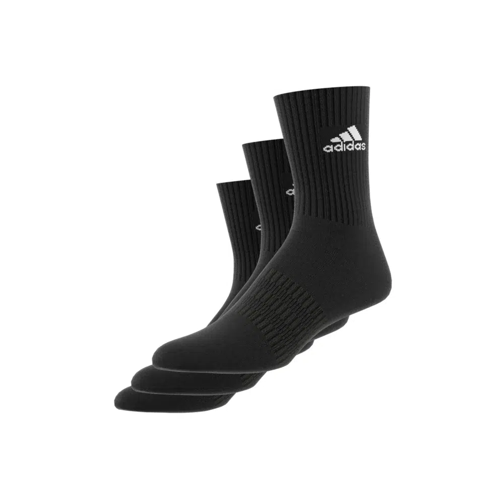 Adidas ถุงเท้า Cushioned Crew Socks 3 Pairs | Black/White ( IC1310 ) - Image 28
