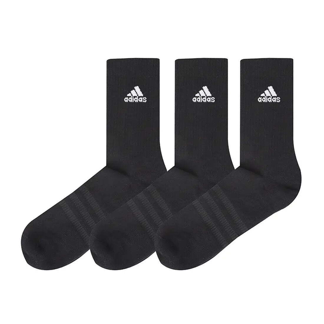 Adidas ถุงเท้า Cushioned Crew Socks 3 Pairs | Black/White ( IC1310 ) - Image 6