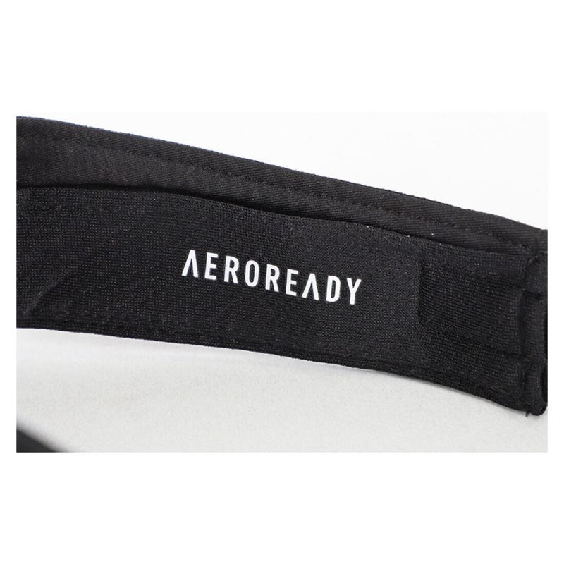 Adidas หมวกเทรนนิ่ง AEROREADY Visor | Black/White ( IC6519 ) - Image 11