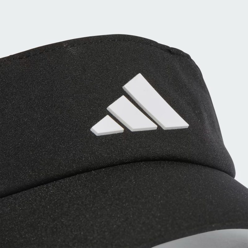 Adidas หมวกเทรนนิ่ง AEROREADY Visor | Black/White ( IC6519 ) - Image 2