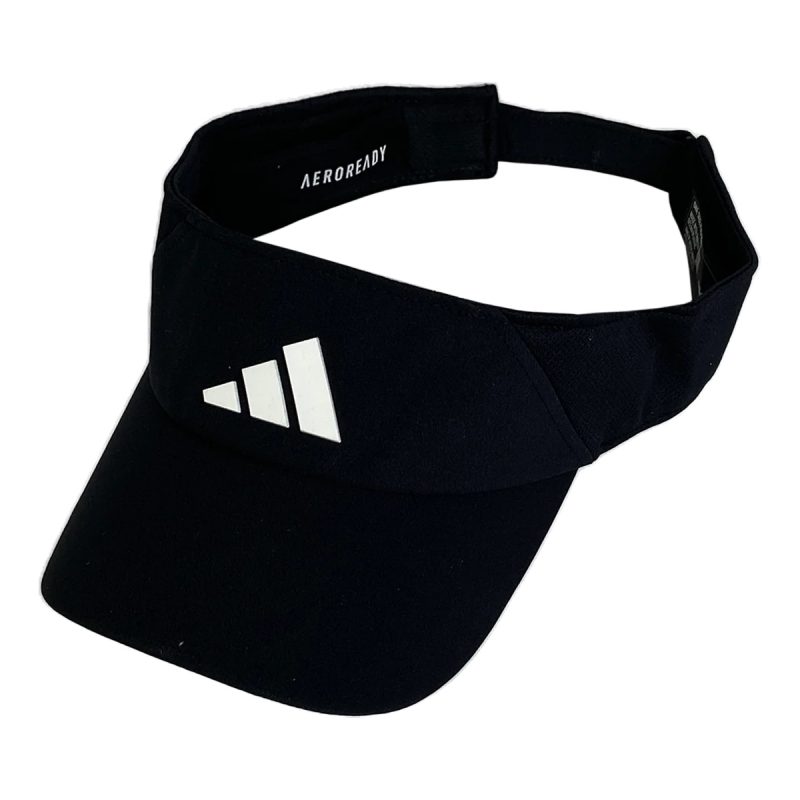 Adidas หมวกเทรนนิ่ง AEROREADY Visor | Black/White ( IC6519 ) - Image 25