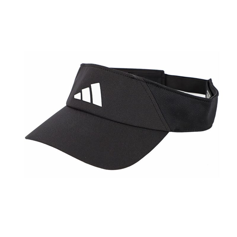 Adidas หมวกเทรนนิ่ง AEROREADY Visor | Black/White ( IC6519 ) - Image 4