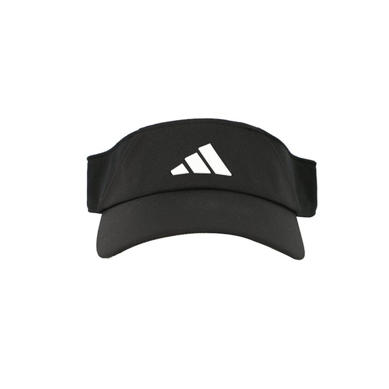 Adidas หมวกเทรนนิ่ง AEROREADY Visor | Black/White ( IC6519 ) - Image 5