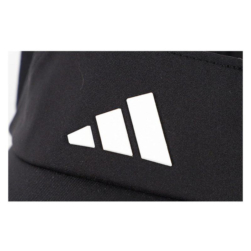 Adidas หมวกเทรนนิ่ง AEROREADY Visor | Black/White ( IC6519 ) - Image 8