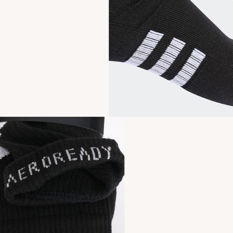 Adidas ถุงเท้า Performance Cushioned Crew Socks 3 Pairs | Black/Black/Black ( IC9521 ) - Image 11