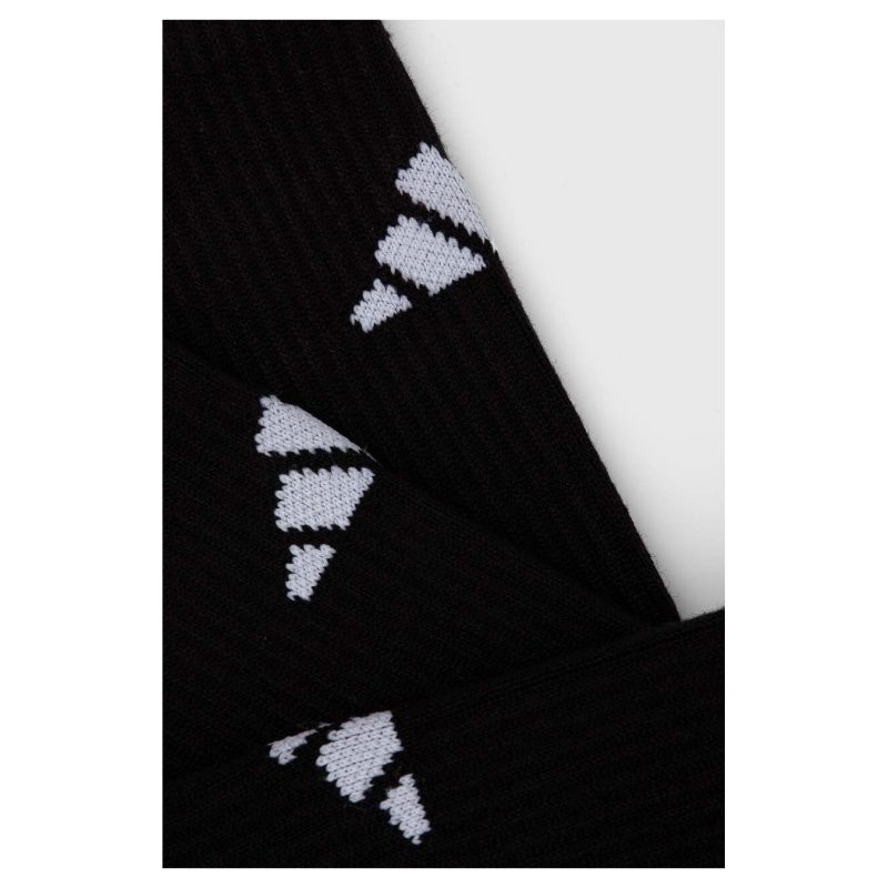 Adidas ถุงเท้า Performance Cushioned Crew Socks 3 Pairs | Black/Black/Black ( IC9521 ) - Image 9
