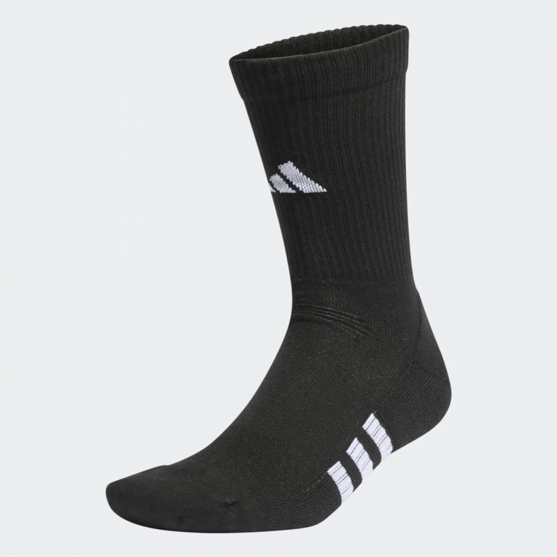 Adidas ถุงเท้า Performance Cushioned Crew Socks 3 Pairs | Black/Black/Black ( IC9521 ) - Image 2