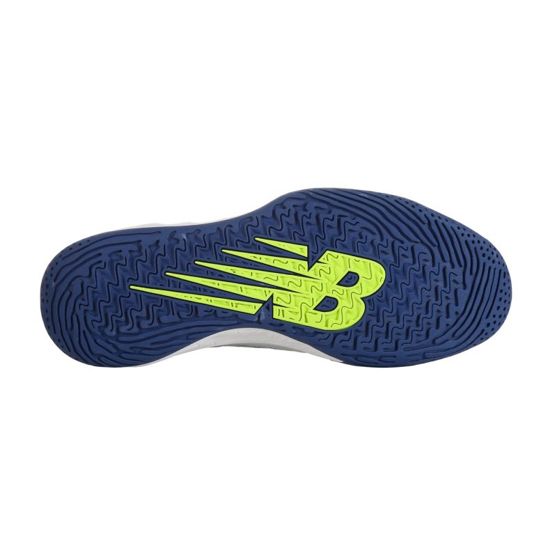 New Balance รองเท้าเทนนิสผู้ชาย Fresh Foam X CT-Rally (2E) Wide | White/Marine Blue/Thirty Watt/Black ( MCHRALW1 ) - Image 11
