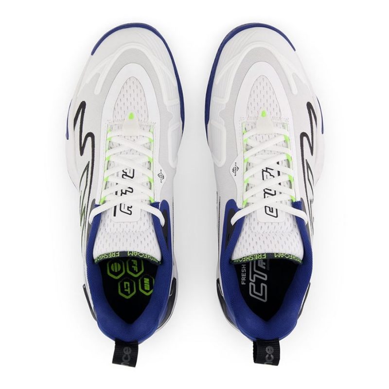 New Balance รองเท้าเทนนิสผู้ชาย Fresh Foam X CT-Rally (2E) Wide | White/Marine Blue/Thirty Watt/Black ( MCHRALW1 ) - Image 7