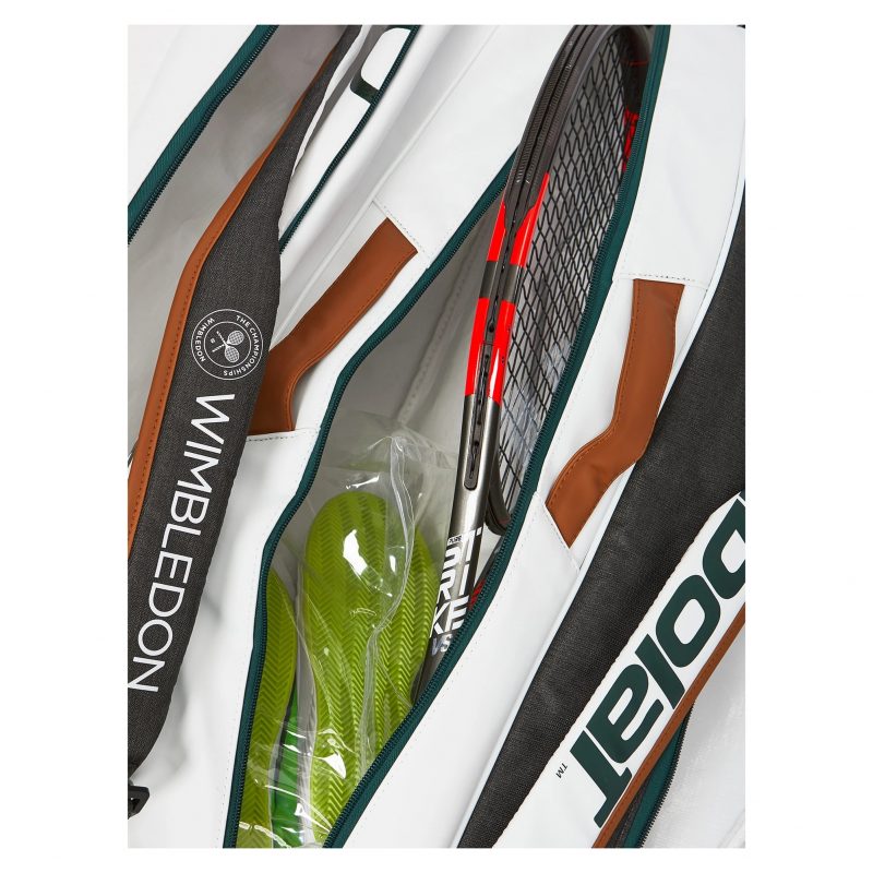 Babolat กระเป๋าเทนนิส RH12 Pure Wimbledon Tennis Bag | White/Grey ( 751217 ) - Image 12