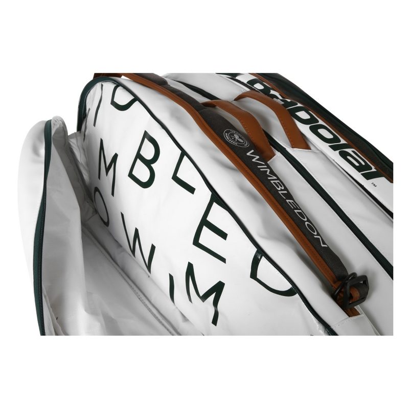 Babolat กระเป๋าเทนนิส RH12 Pure Wimbledon Tennis Bag | White/Grey ( 751217 ) - Image 28