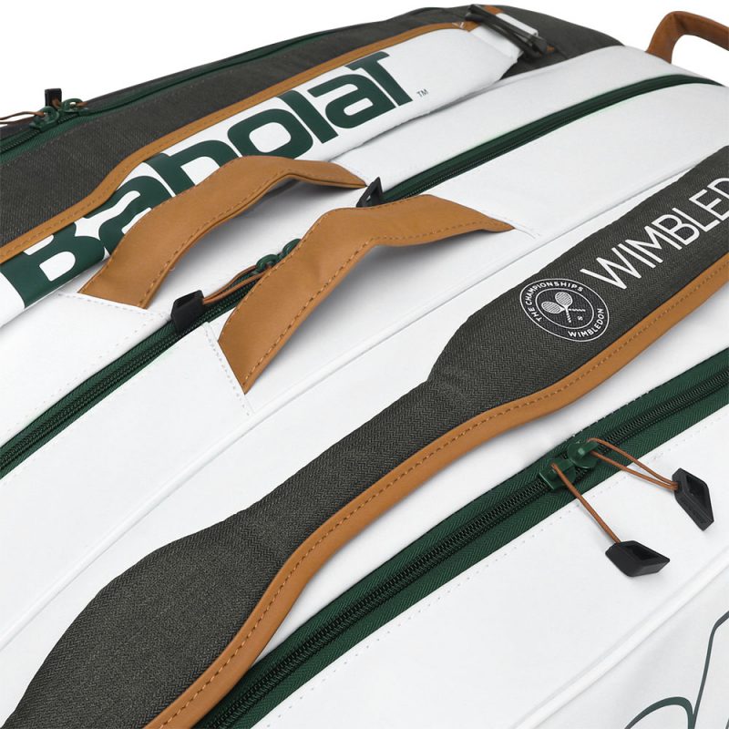 Babolat กระเป๋าเทนนิส RH12 Pure Wimbledon Tennis Bag | White/Grey ( 751217 ) - Image 36