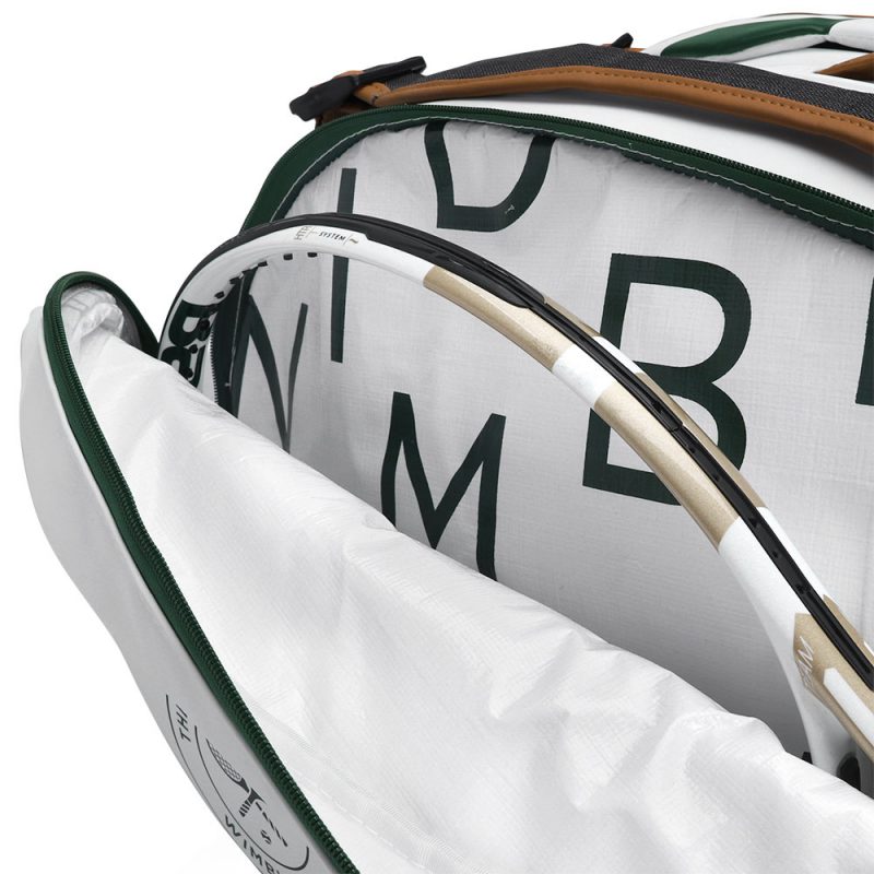 Babolat กระเป๋าเทนนิส RH12 Pure Wimbledon Tennis Bag | White/Grey ( 751217 ) - Image 38