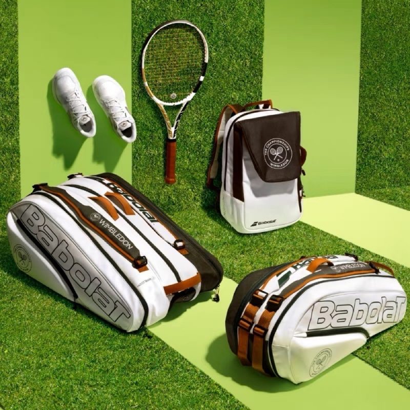 Babolat กระเป๋าเทนนิส RH12 Pure Wimbledon Tennis Bag | White/Grey ( 751217 ) - Image 65