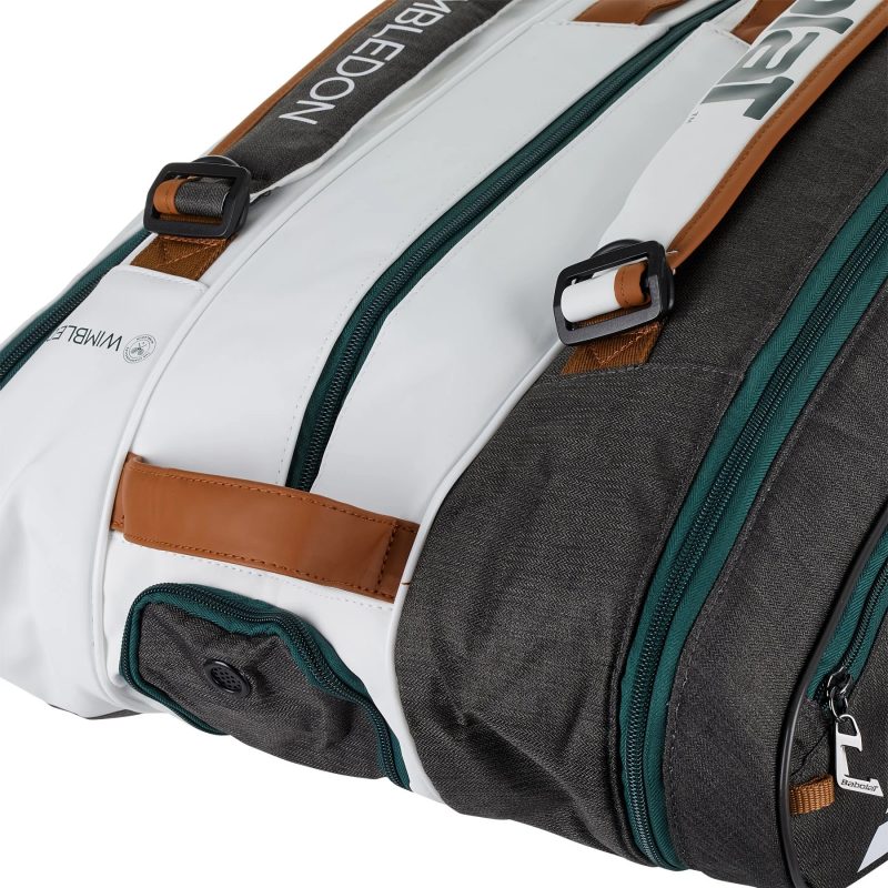 Babolat กระเป๋าเทนนิส RH12 Pure Wimbledon Tennis Bag | White/Grey ( 751217 ) - Image 9