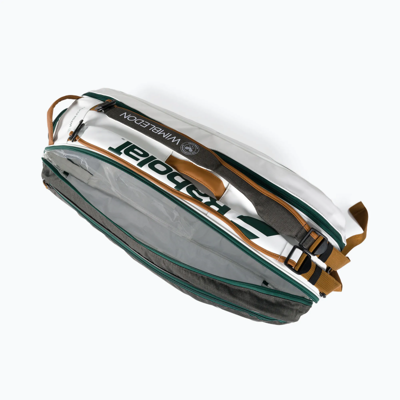 Babolat กระเป๋าเทนนิส RH6 Pure Wimbledon Tennis Bag | White/Grey ( 751218 ) - Image 10
