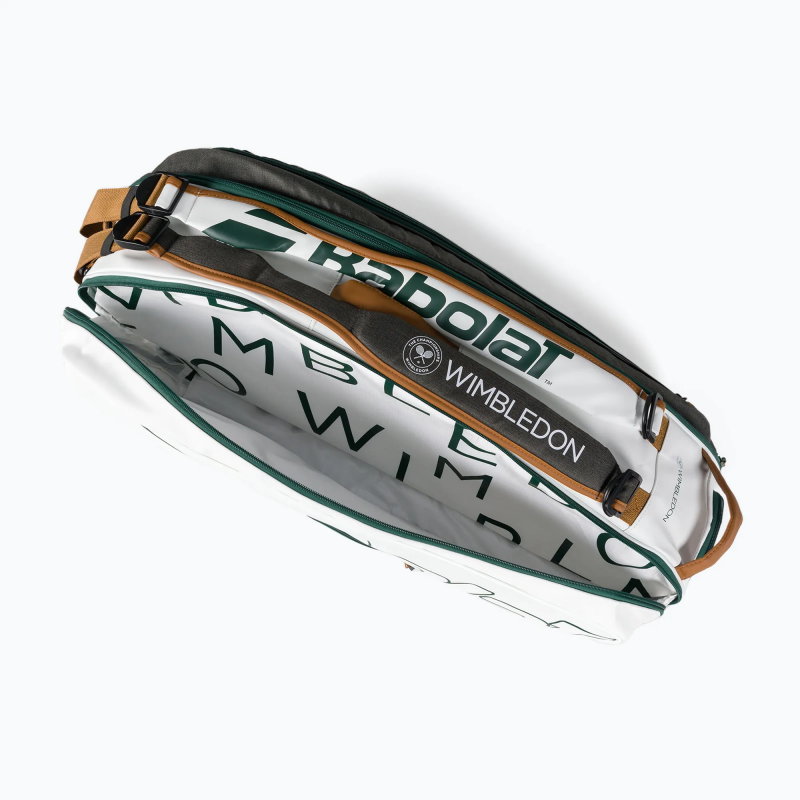 Babolat กระเป๋าเทนนิส RH6 Pure Wimbledon Tennis Bag | White/Grey ( 751218 ) - Image 11