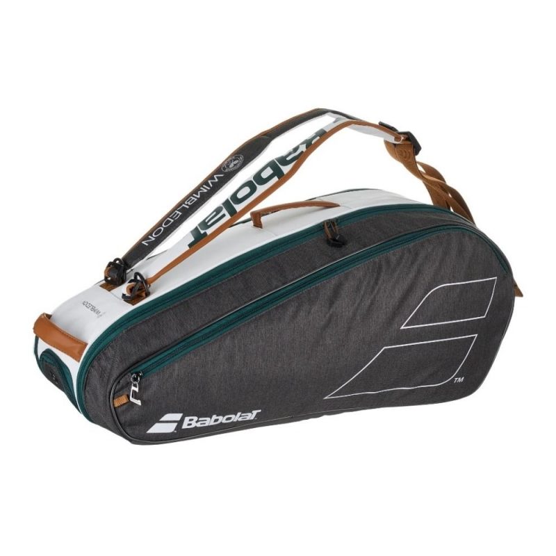 Babolat กระเป๋าเทนนิส RH6 Pure Wimbledon Tennis Bag | White/Grey ( 751218 ) - Image 12