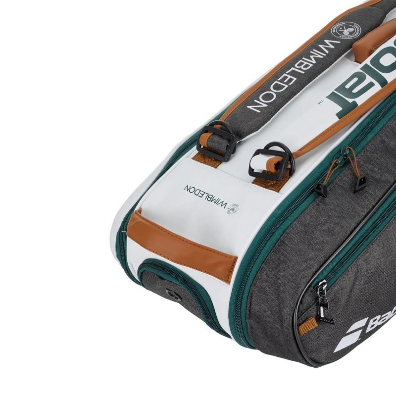 Babolat กระเป๋าเทนนิส RH6 Pure Wimbledon Tennis Bag | White/Grey ( 751218 ) - Image 14