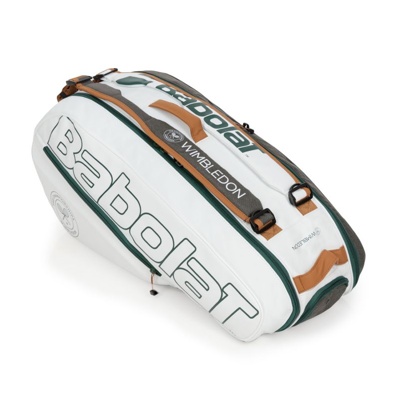 Babolat กระเป๋าเทนนิส RH6 Pure Wimbledon Tennis Bag | White/Grey ( 751218 ) - Image 27