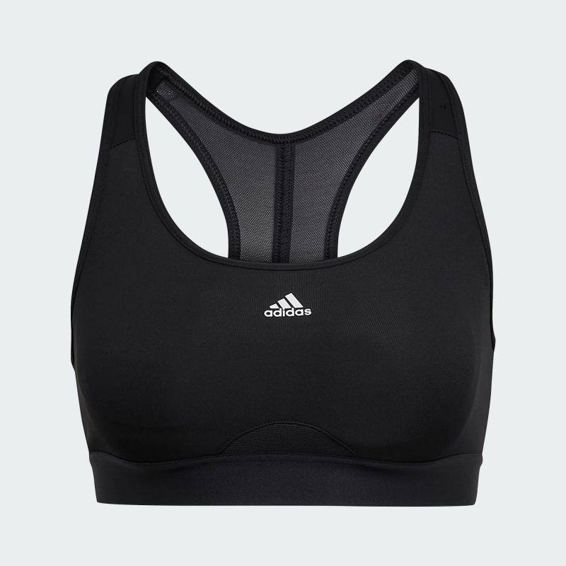 Adidas สปอร์ตบรา Powerreact Training Medium-Support Bra | Black ( HC7489 )
