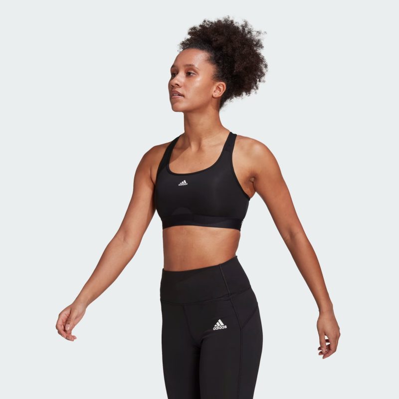 Adidas สปอร์ตบรา Powerreact Training Medium-Support Bra | Black ( HC7489 ) - Image 2