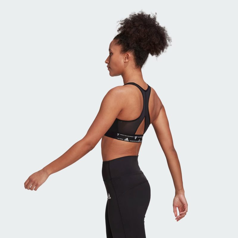 Adidas สปอร์ตบรา Powerreact Training Medium-Support Bra | Black ( HC7489 ) - Image 3