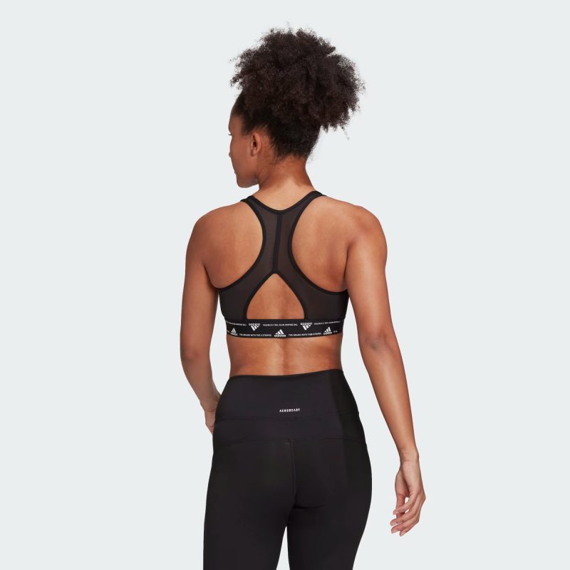 Adidas สปอร์ตบรา Powerreact Training Medium-Support Bra | Black ( HC7489 ) - Image 4