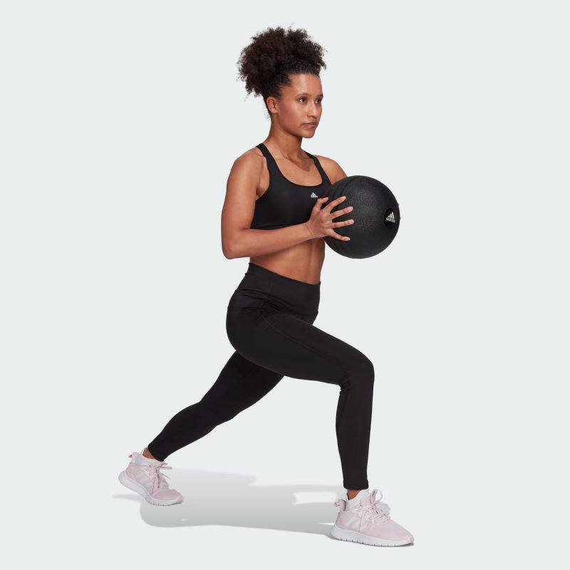 Adidas สปอร์ตบรา Powerreact Training Medium-Support Bra | Black ( HC7489 ) - Image 5