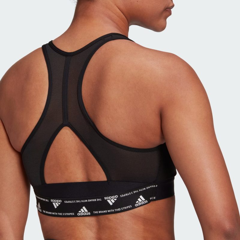 Adidas สปอร์ตบรา Powerreact Training Medium-Support Bra | Black ( HC7489 ) - Image 7