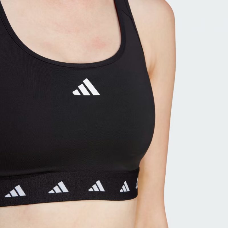 Adidas สปอร์ตบรา Powerreact Training Medium-Support Techfit Bra | Black ( HN7273 ) - Image 10