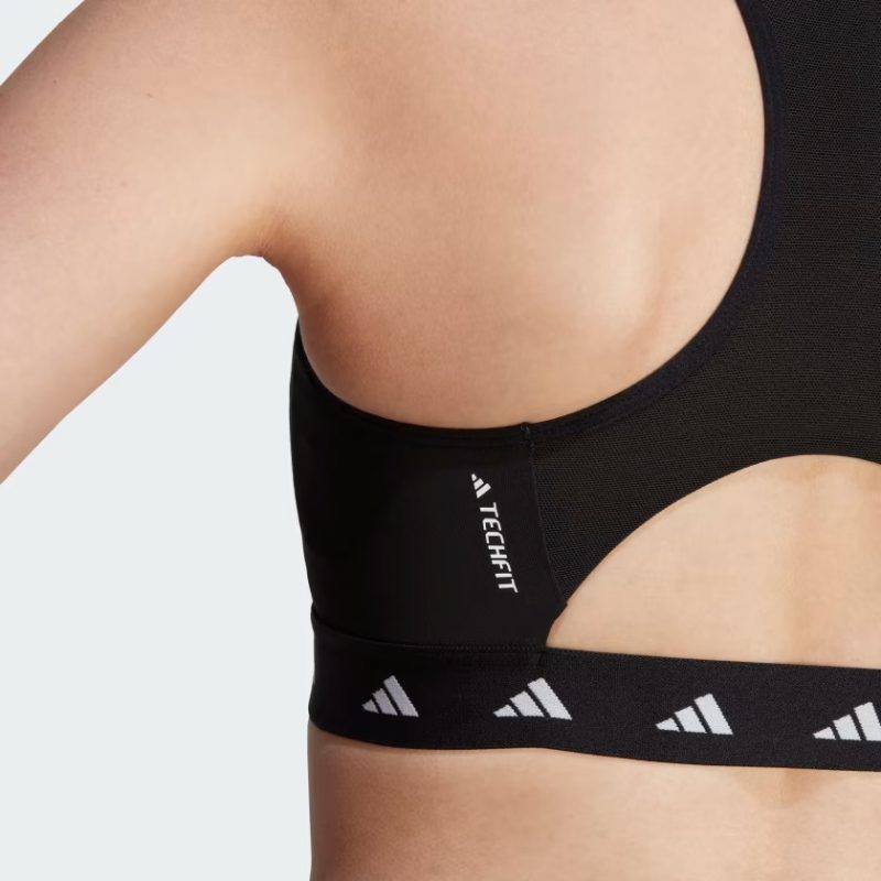 Adidas สปอร์ตบรา Powerreact Training Medium-Support Techfit Bra | Black ( HN7273 ) - Image 12