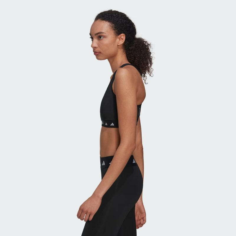 Adidas สปอร์ตบรา Powerreact Training Medium-Support Techfit Bra | Black ( HN7273 ) - Image 4