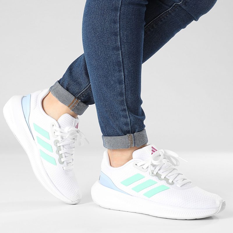 Adidas รองเท้าวิ่งผู้หญิง Runfalcon 3.0 | Cloud White/Pulse Mint/Blue Dawn ( HP7561 ) - Image 10