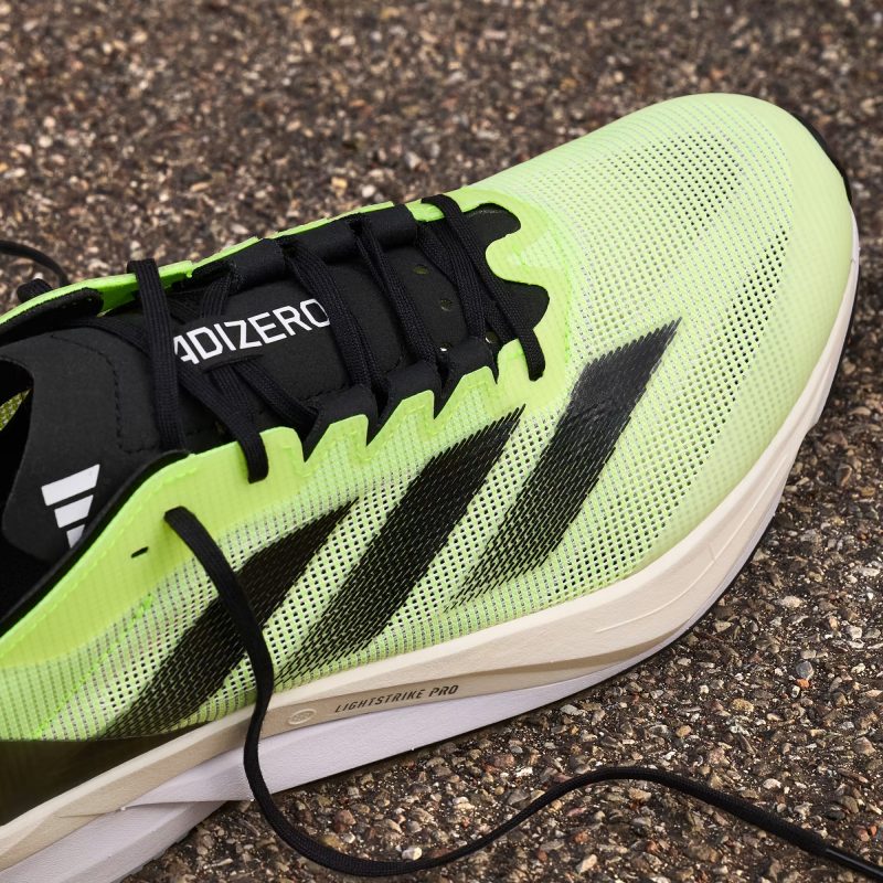 Adidas รองเท้าวิ่งผู้ชาย Adizero Boston 12 | Cloud White/Core Black/Lucid Lemon ( HP9705 ) - Image 12