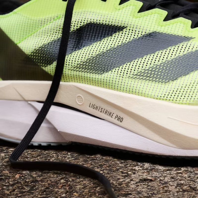 Adidas รองเท้าวิ่งผู้ชาย Adizero Boston 12 | Cloud White/Core Black/Lucid Lemon ( HP9705 ) - Image 14
