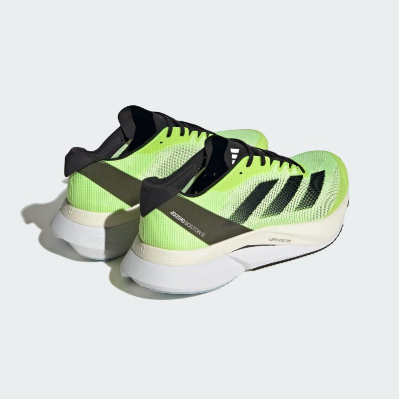 Adidas รองเท้าวิ่งผู้ชาย Adizero Boston 12 | Cloud White/Core Black/Lucid Lemon ( HP9705 ) - Image 3