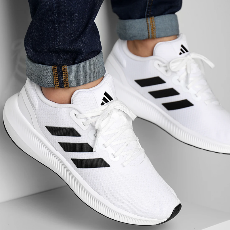 Adidas รองเท้าวิ่งผู้ชาย Runfalcon 3.0 | Cloud White/Core Black/Cloud White ( HQ3789 ) - Image 9