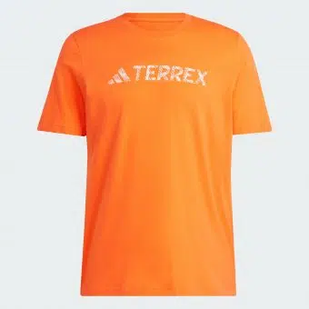 Adidas เสื้อยืดผู้ชาย Terrex Classic Logo Tee | Semi Impact Orange ( HY1694 )