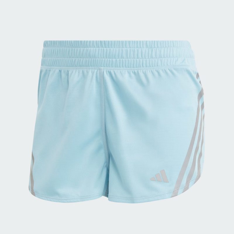 Adidas กางเกงกีฬาขาสั้นผู้หญิง Run Icons 3-Stripes Low Carbon Running Shorts | Wonder Blue ( HY6963 )