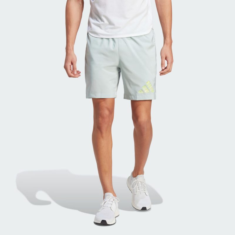 Adidas กางเกงกีฬาขาสั้นผู้ชาย HIIT Training Shorts | Wonder Silver ( IB3471 ) - Image 2