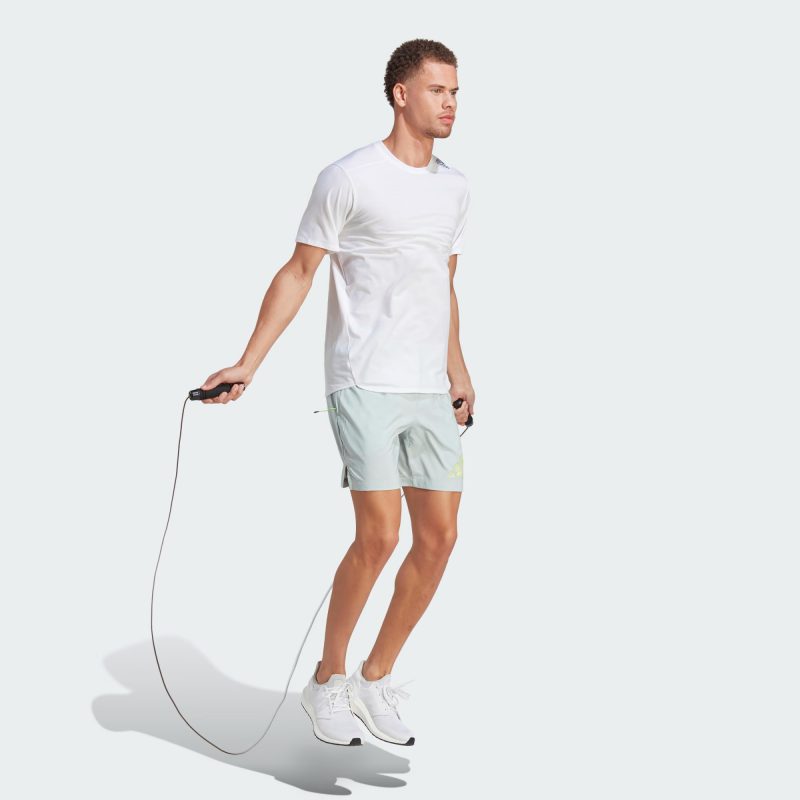 Adidas กางเกงกีฬาขาสั้นผู้ชาย HIIT Training Shorts | Wonder Silver ( IB3471 ) - Image 5
